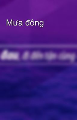 Mưa đông