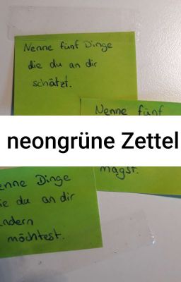 neongrüne Zettel