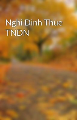 Nghi Dinh Thue TNDN