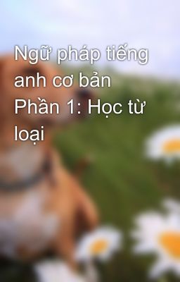 Ngữ pháp tiếng anh cơ bản  Phần 1: Học từ loại