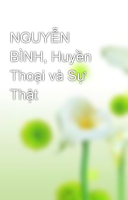 NGUYỄN BÌNH, Huyền Thoại và Sự Thật