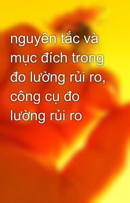 nguyên tắc và mục đích trong đo lường rủi ro, công cụ đo lường rủi ro