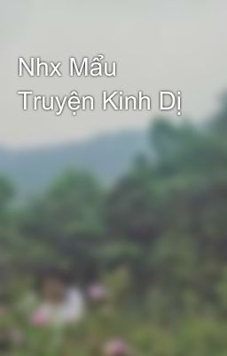 Nhx Mẩu Truyện Kinh Dị