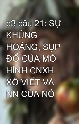 p3 câu 21: SỰ KHỦNG HOẢNG, SỤP ĐỔ CỦA MÔ HÌNH CNXH XÔ VIẾT VÀ NN CỦA NÓ