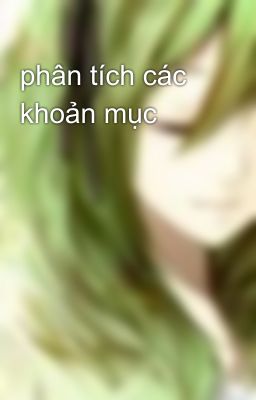 phân tích các khoản mục