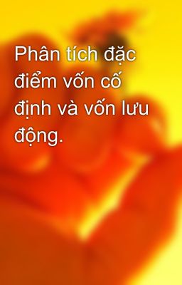 Phân tích đặc điểm vốn cố định và vốn lưu động.