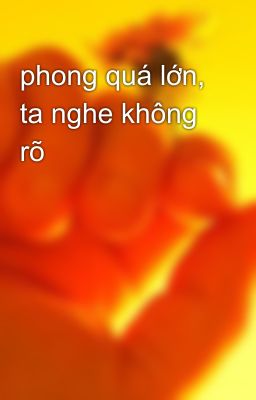 phong quá lớn, ta nghe không rõ