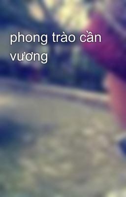 phong trào cần vương