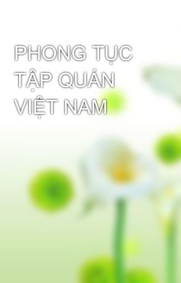 PHONG TỤC TẬP QUÁN VIỆT NAM