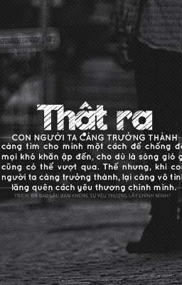 Quá trình trưởng thành không bao giờ dễ dàng