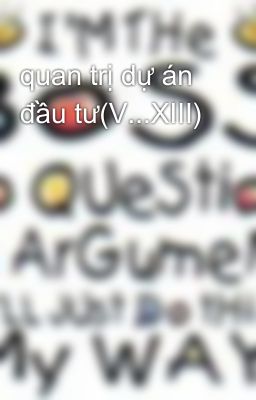 quan trị dự án đầu tư(V...XIII)