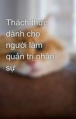 Thách thức dành cho người làm quản trị nhân sự