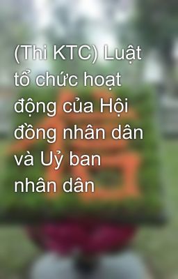 (Thi KTC) Luật tổ chức hoạt động của Hội đồng nhân dân và Uỷ ban nhân dân