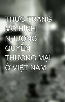 THỰC TRẠNG MÔ HÌNH NHƯỢNG QUYỀN THƯƠNG MẠI Ở VIỆT NAM