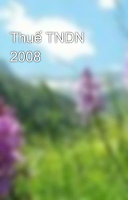 Thuế TNDN 2008