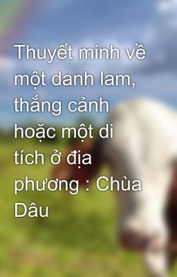 Thuyết minh về một danh lam, thắng cảnh hoặc một di tích ở địa phương : Chùa Dâu