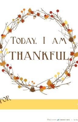 Today I Am Thankful For....