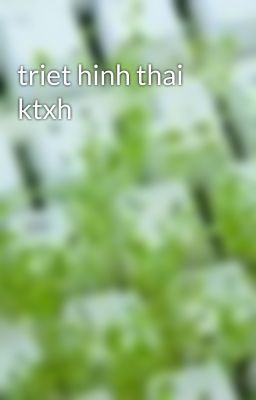 triet hinh thai ktxh