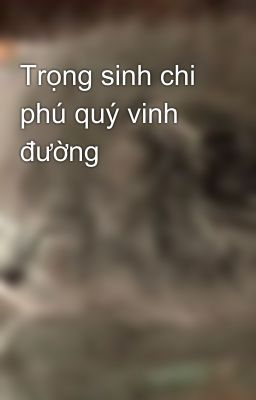 Trọng sinh chi phú quý vinh đường