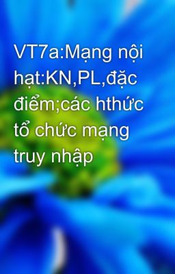 VT7a:Mạng nội hạt:KN,PL,đặc điểm;các hthức tổ chức mạng truy nhập