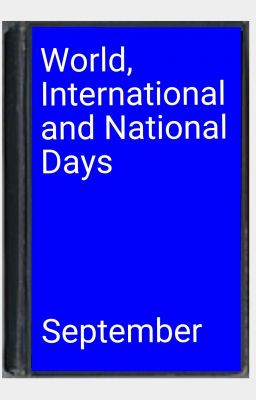 World, International and National Days.